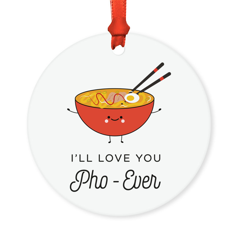 Ornement en forme de de drôles d’aliments avec pun Pho