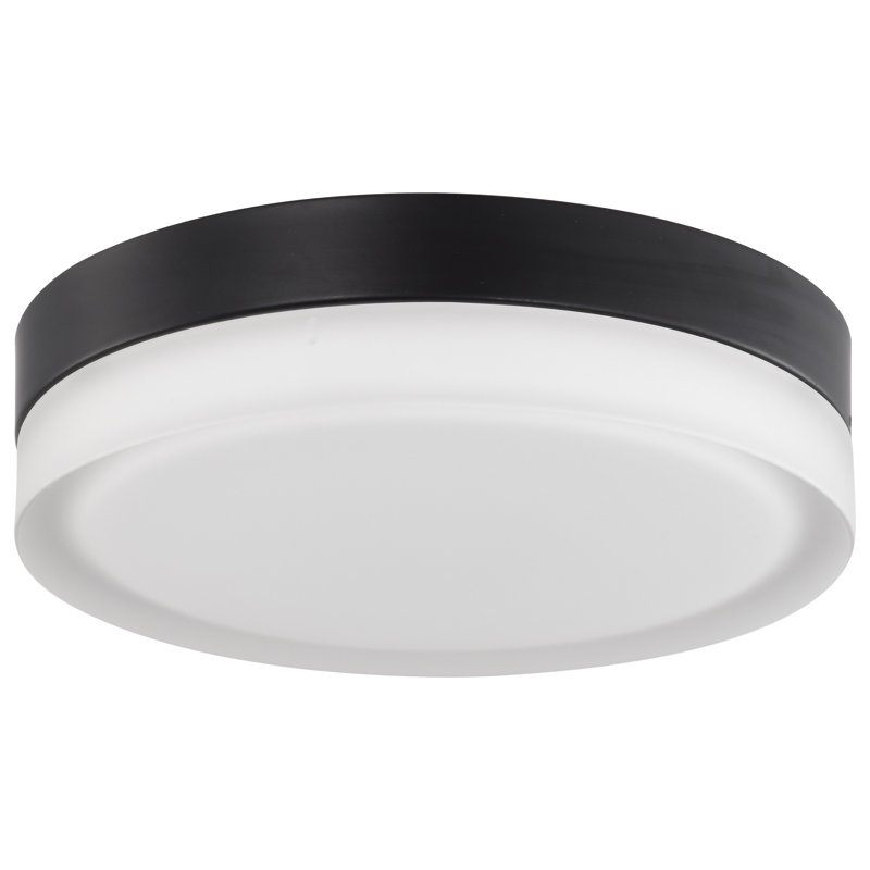 Luminaire encastré à 1 lumière DEL Pavillion, H 3 po x l 10,75 po x P 10,75 po, Noir