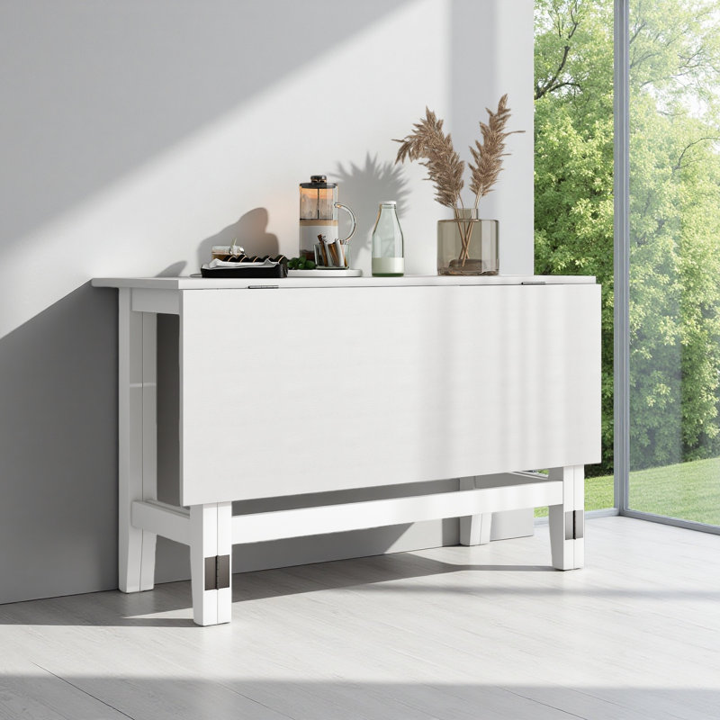 Table de salle à manger extensible Farmhouse, Blanc