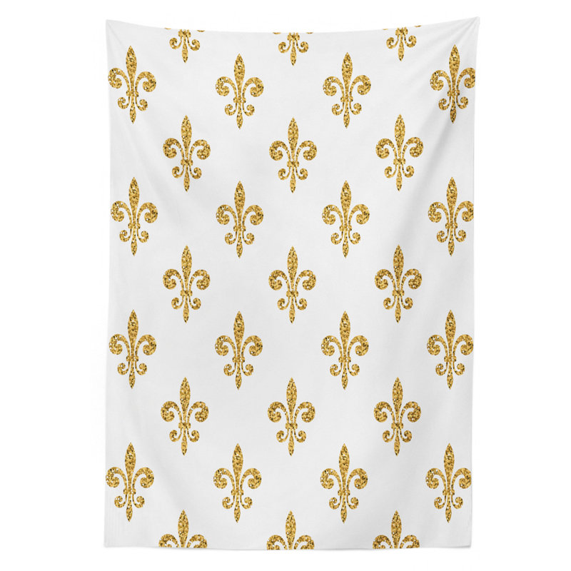 Fleur de Lis Geometric Tablecloth, 90" L x 60" W