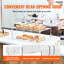 Présentoir à pâtisserie, présentoir de boulangerie de comptoir commercial à 2 niveaux, présentoir en acrylique avec accès par la porte arrière et tablettes amovibles, garde-gâteau frais pour beignets bagels, 22 po x 14 po x 14 po