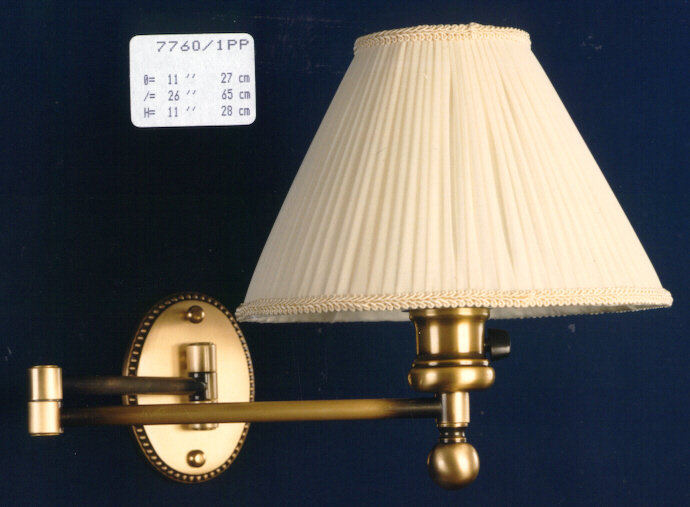 Cowie Swing Arm Sconce, Polished Brass