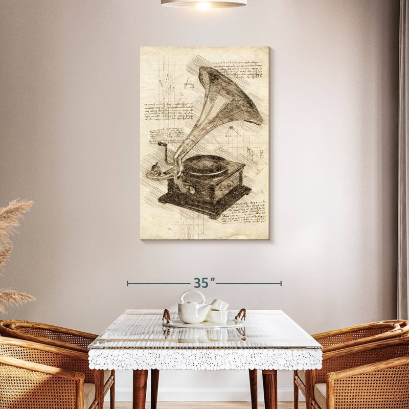 Abarca Old Gramophone, 45" H x 30" W