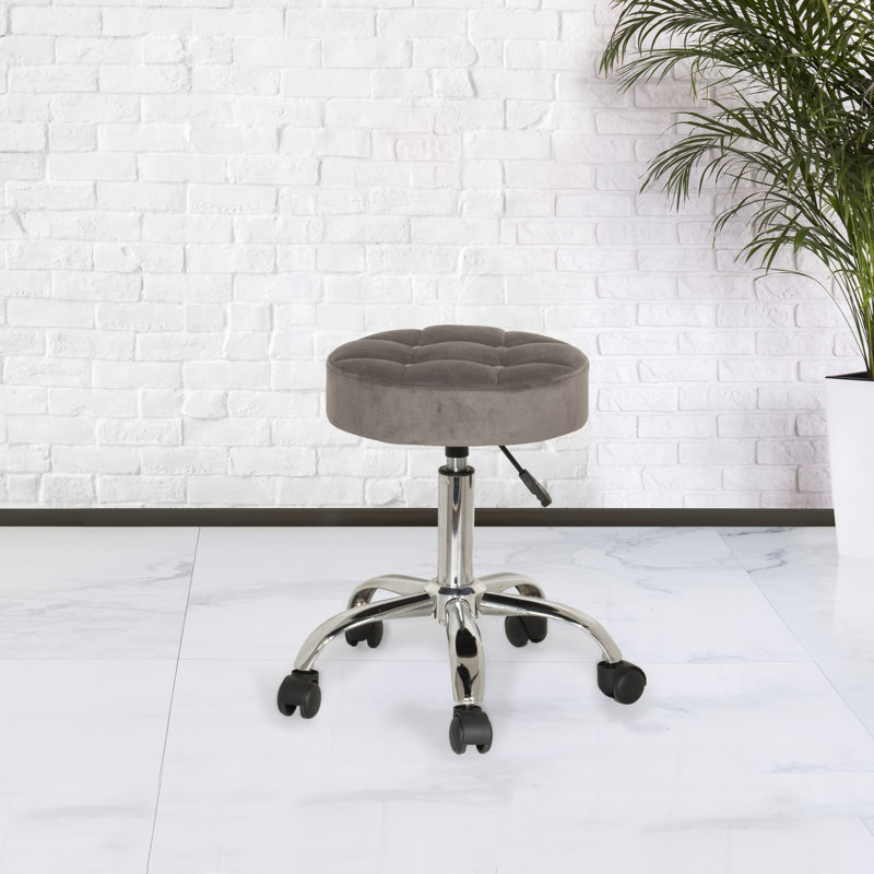 Tabouret de coiffeuse Barlena, Gris
