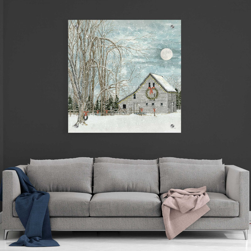 «Christmas Eve Moon» par Cindy Jacobs, art mural en verre acrylique, H 36 po x l 36 po x P 0,2 po