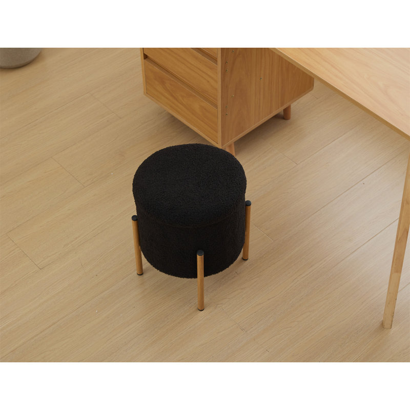 Repose-pieds moderne avec rangement, Noir