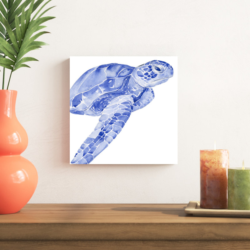Tortue de mer ultramarine II, H 12 po x l 12 po x P 1 po