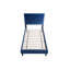 Structure de lit simple avec tête de lit réglable, lit plateforme tapissier en velours, aucun sommier requis, support à 12 lattes robuste, structure de lit à profil bas, disponible en bleu, rose, gris et gris anthracite, facile à assembler.-1917709483-1917709482