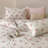 Bedding Set White Pink Green Flowers  Microfiber-115430410