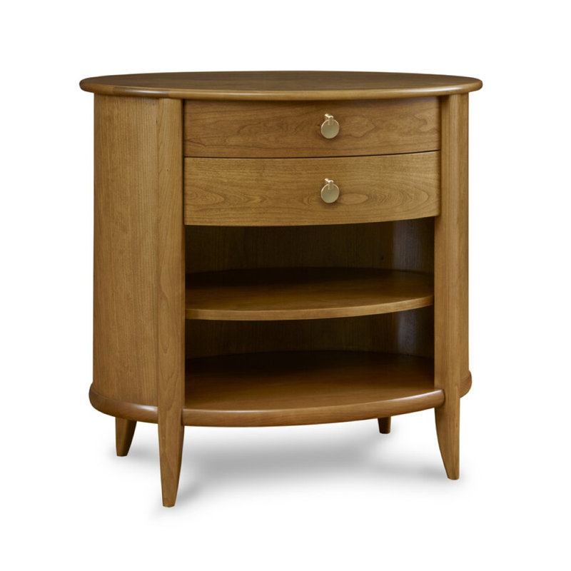 Martine 2 - Drawer Solid Wood Nightstand