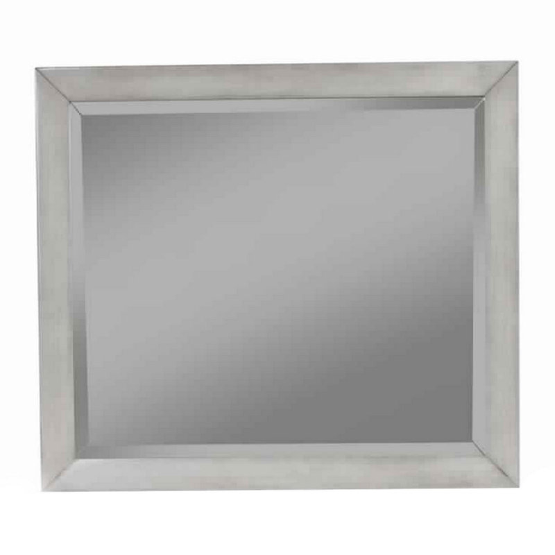 Miroir biseauté Agoura, 37 po x 42 po, Gris