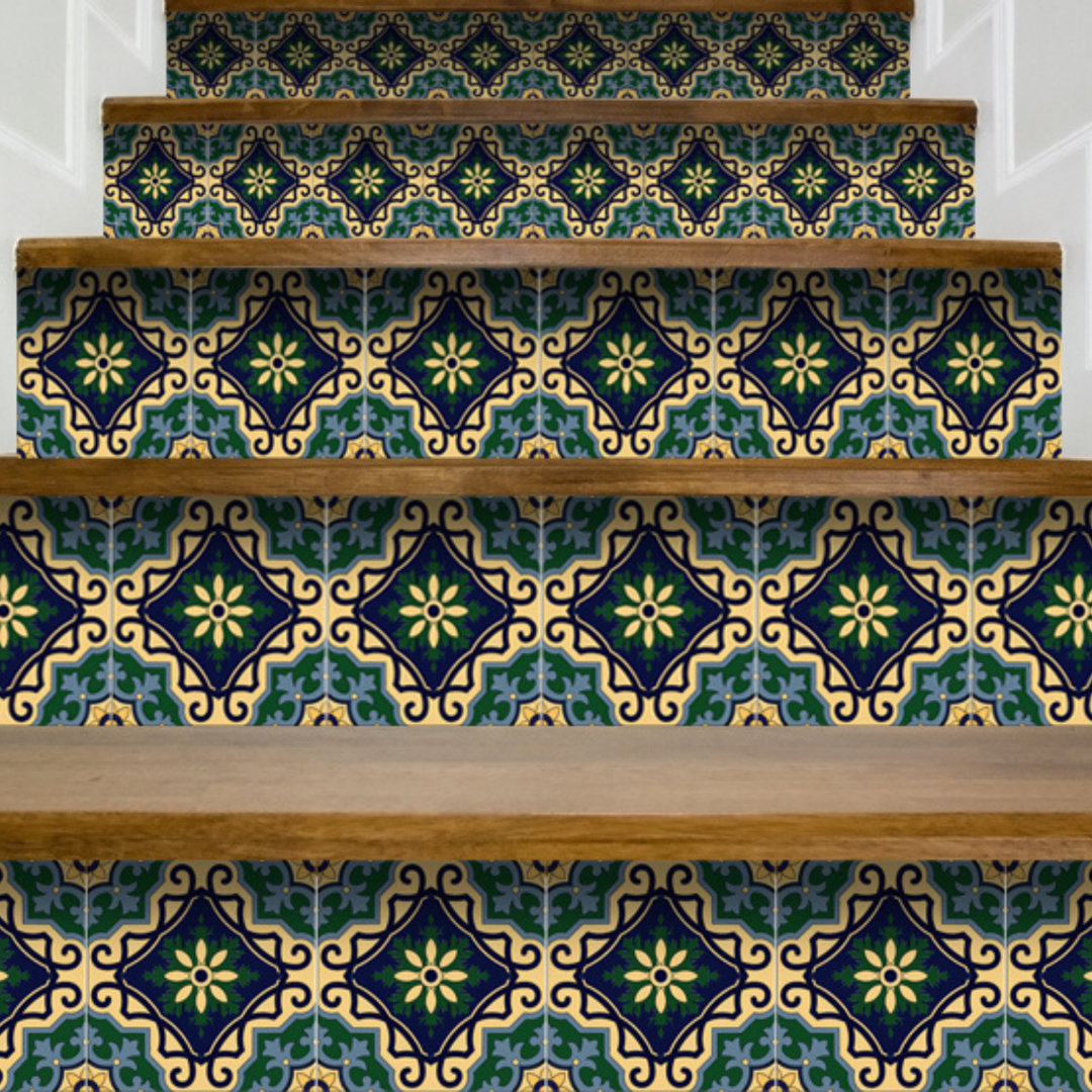 4'' W x 4'' L Vinyl Peel and Stick Mosaic Tile Mi Alma