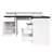 59" Modern Fluted L-Shaped Chargeable Desk With Cabinet And Drawer
