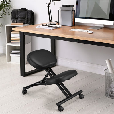 Backed Adjustable Height Ergonomic Kneeling Chair