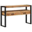 Wood, Solid Acacia Wood, Metal Side Table