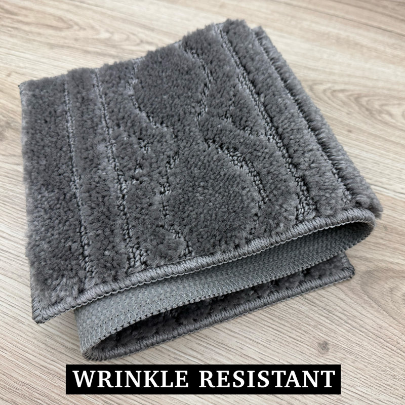 Tapis d'escalier gris antidérapant sur mesure, Rectangle 10 po x 36 po
