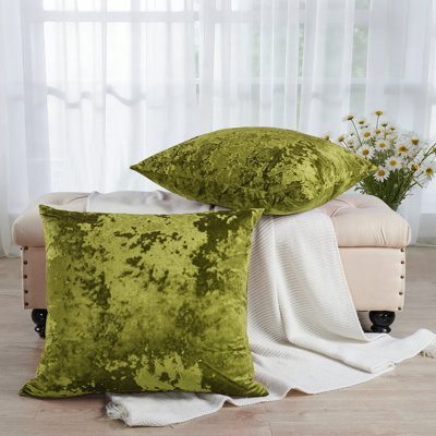 Housse de coussin en velours écrasé Euro