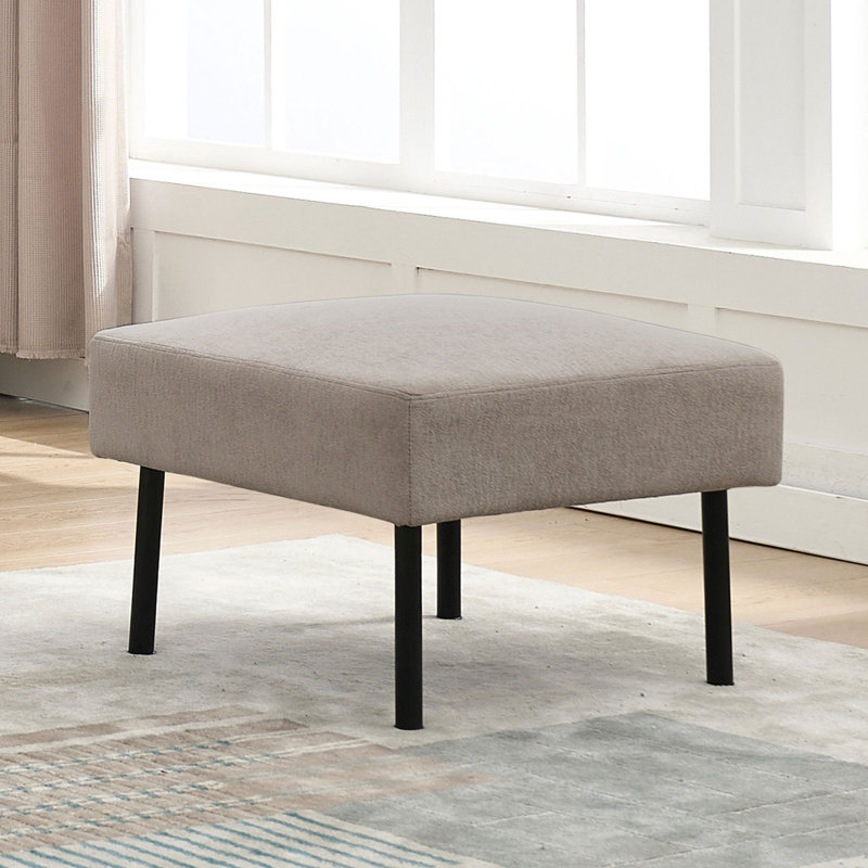 Canapé modulaire moderne en L avec repose-pieds avec rangement, revêtement en tissu confortable, Beige