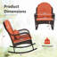 Chaise berçante d'extérieur avec coussins Amvi