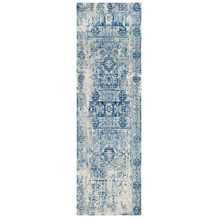 Tapis oriental bleu / ivoire Annette