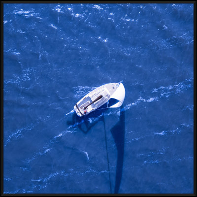 Centered " Centered Sailboat In The Deep Blue " by Soicher Marin Archives