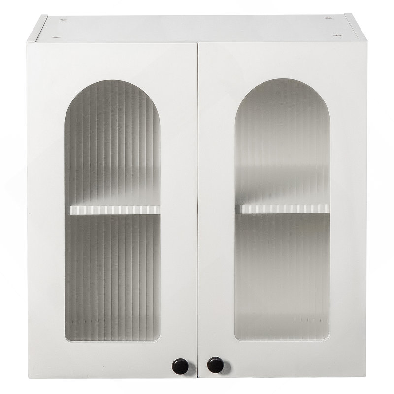 Armoire murale, armoire murale vitrée arquée, armoire flottante avec tablettes réglables pour la cuisine, la salle de bain et le salon