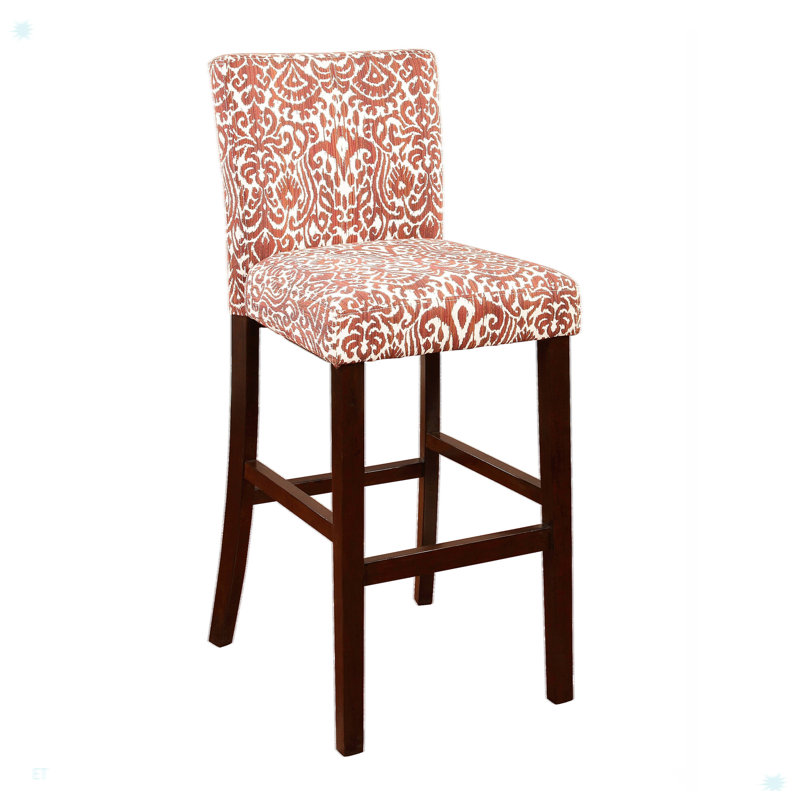 Tabouret en bois avec revêtement en tissu