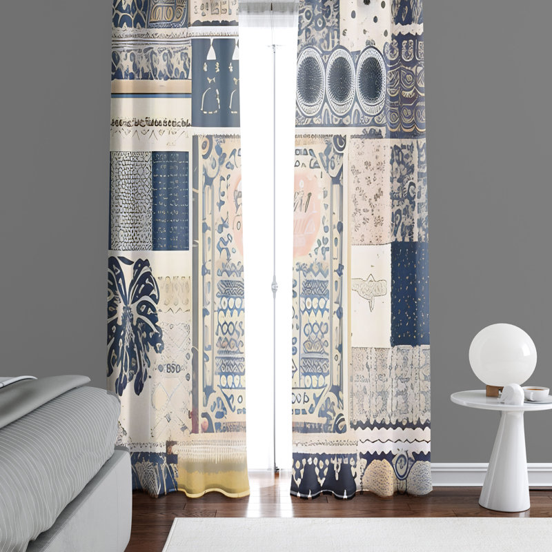 Biondo Semi Sheer Curtain Pair, 20" W x 52" L