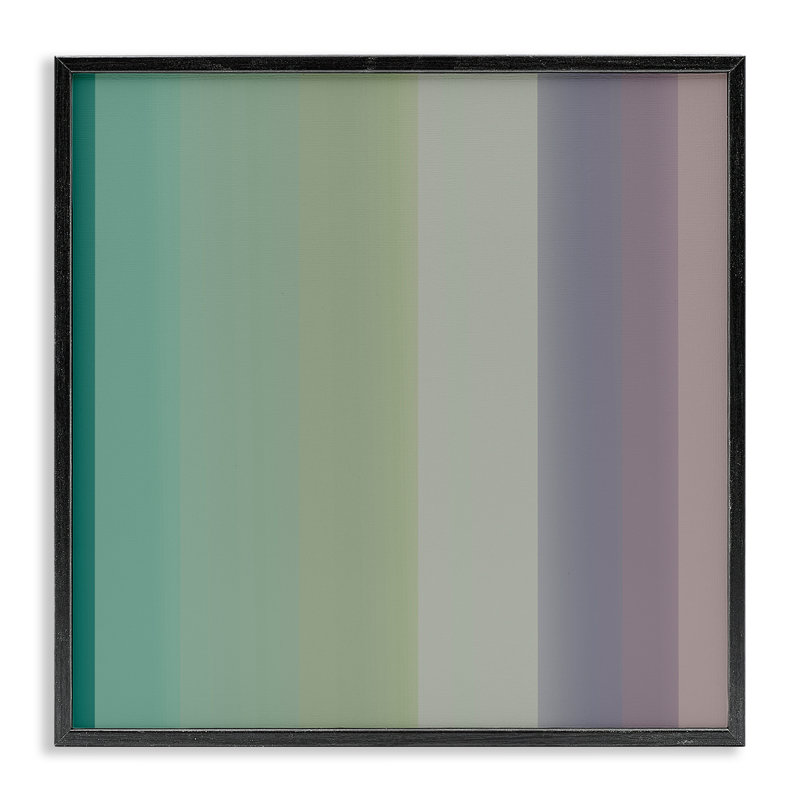 Vert et mauve dégradé, estampe numérique de Third & Wall Studios, H 12 po x l 12 po, Giclée encadrée noir minuit