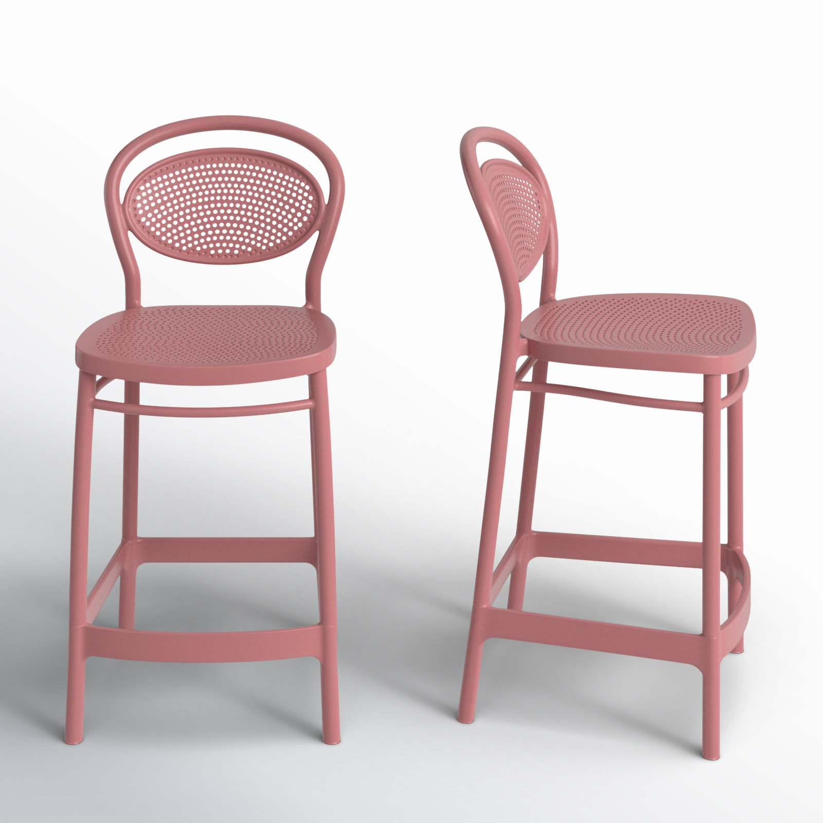 Farrah Outdoor Bar Stool, Marsala, Counter Stool (25.6" Seat Height)