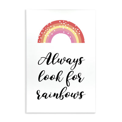 Plaque murale Always Look For Rainbows, design par Martina Pavlova