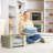 Sorbus Foldable Storage Bag Organizers, Large Clear Window & Carry Handles, Great for Clothes, Blankets, Closets, Bedrooms, and more (2 Pack, Beige)-119969574