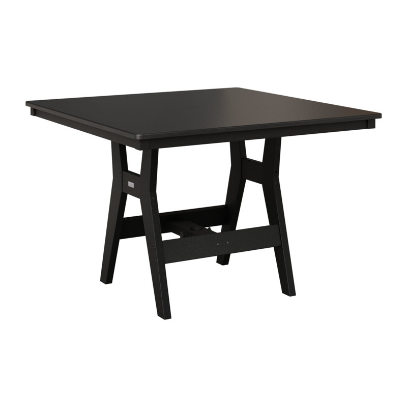 Table de bar berlinoise Berlin Harbor, Noir, Noir martelé, H 38,87 po x l 44 po x P 44 po