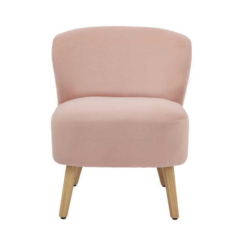 Upholstered Side Chair, Pink Velvet