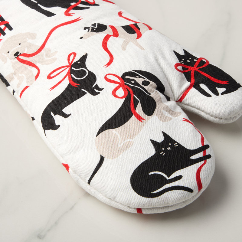 Kate Spade New York Holiday Pets Kitchen Towel, Oven Mitt & Pot Holder Set
