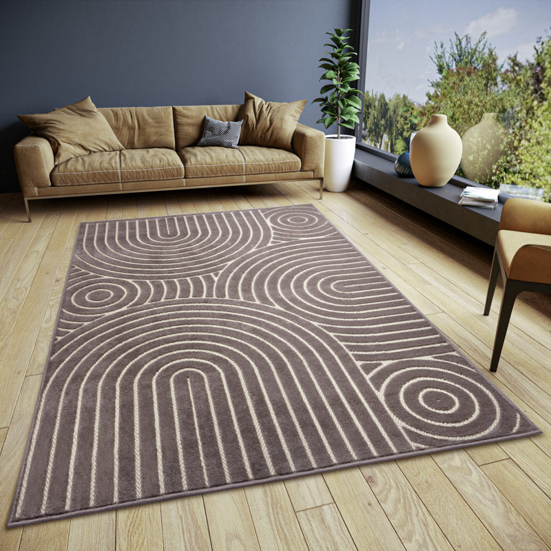 Iconic Brown Rug, Rectangular 133 x 190cm