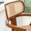 Swivel Upholstered and Faux Leather Bar Stool-282961849-282961851