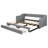 Twin XL To King Size Upholstered Daybed With Two Drawers