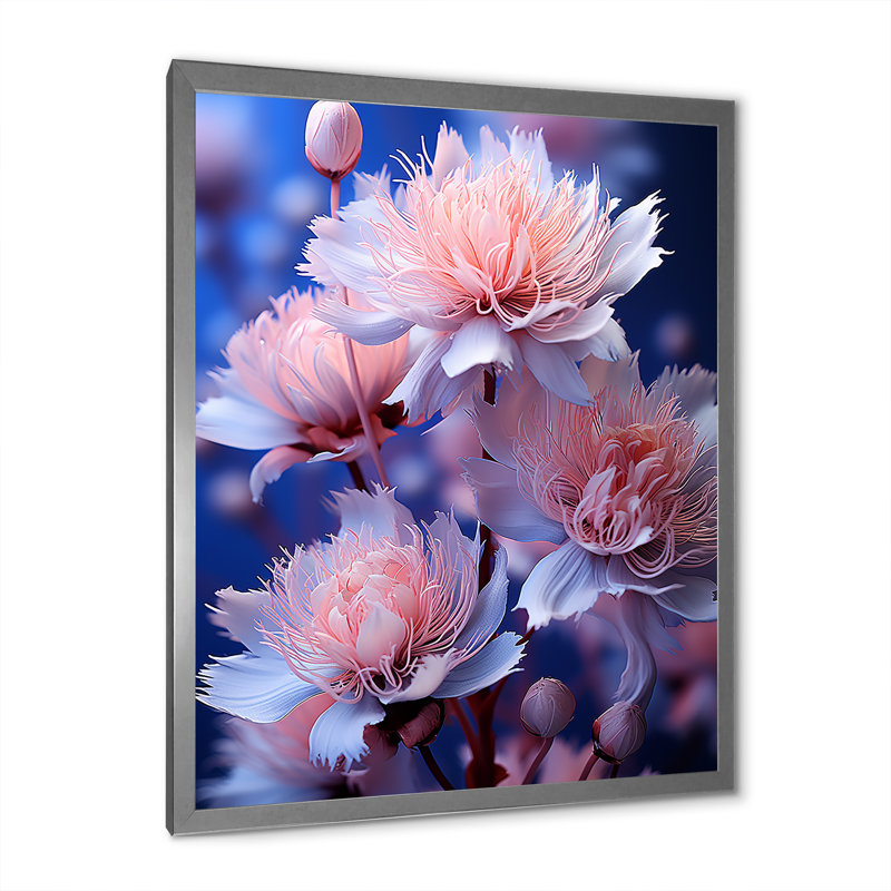 «Dreamy Mauve», impression sur toile, Cadre simple argenté, H 44 po x l 34 po x P 1,5 po