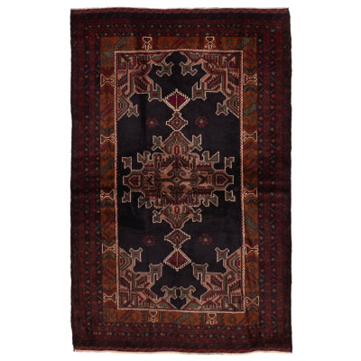 Teimani Black Rug 4'5" x 6'11"