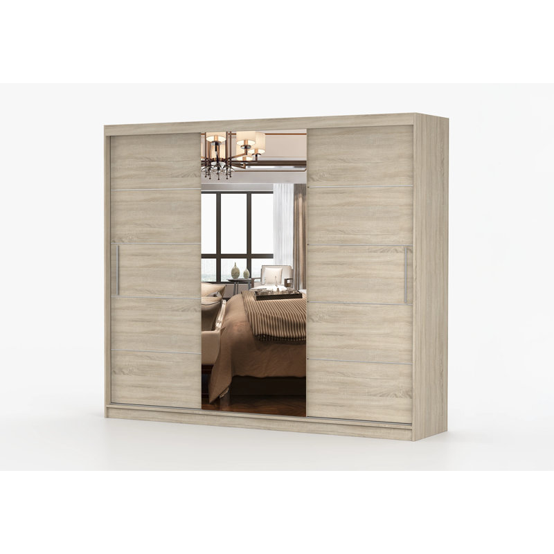 2 Door Laminate Wardrobe, Sonoma Oak front/Sonoma Oak doors