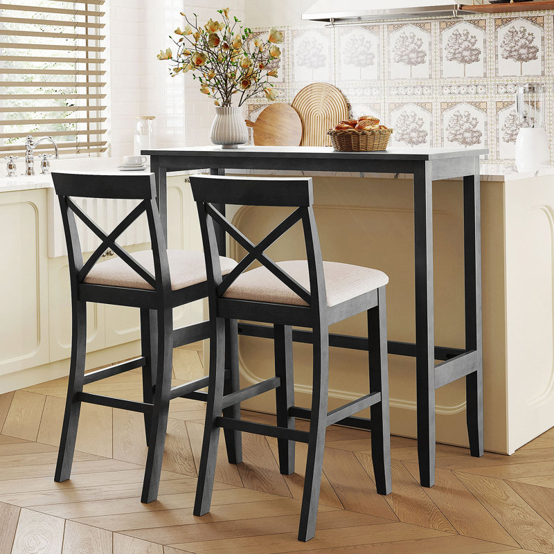 Superbe ensemble de table à manger 3 pièces pour des espaces de salle à manger harmonieux, idéal pour les rassemblements décontractés et formels