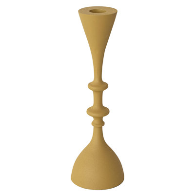 Porte-bougie en aluminium et bois récupéré
