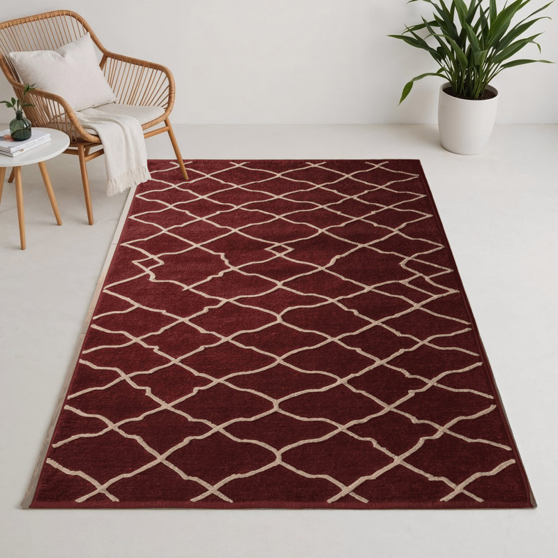 Tapis brun intérieur et extérieur Trellis, Rectangulaire 3 pi x 5 pi