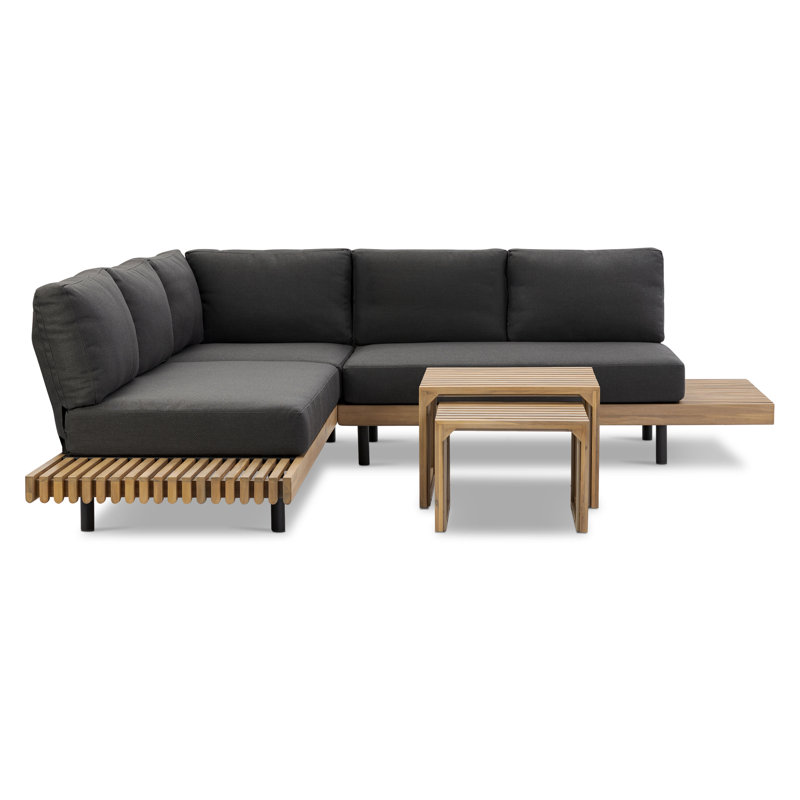 Canapé modulaire d'extérieur avec table basse Lobos