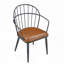 Chaise rembourrée avec pieds en métal