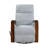 Luxurious Swivel Glider Reclining Chair Gray Boucle Fabric Upholstery Comfortable Brown Finish Wooden Arms Living Room Furniture 1Pc-1204361035