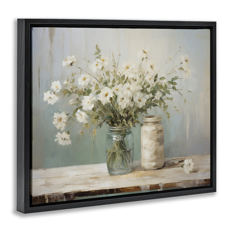 Art mural traditionnel sur toile flottante encadrée par Ramona Murdock, Cadre flottant noir de jais, H 25 po x l 31 po