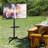 Rolling TV Stand Adjustable TV Trolley with Bracket and Tray for 23in-60in Plasma LCD LED Screen