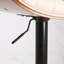 Tabourets de bar en bois cintré noyer avec similicuir, hauteur de comptoir réglable Mid-Century moderne, pivotant à 360 °, idéal pour la cuisine et la salle à manger-1578988474